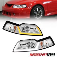 2X Chrome LED DRL Headlights Sequential For 1999-2004 Ford Mustang GT SVT Cobra picture