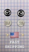 NEW MAZDA 2pcs - 14mm Key Fob Emblem Sticker Decal Remote Badge  picture