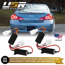 Turn OE Tail Light LED to Turn Signal Module Pair For 03-13 Infiniti G35 G37 4D picture