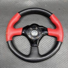Genuine Italvolanti Lotus Leather Steering Wheel Black & Red picture