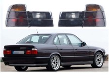 Smoked Crystal Complete Taillight Set (Inner-Outer) Black For 5 Series E34 87-95 picture