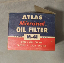 NOS VINTAGE ATLAS MICRONAL OIL FILTER M-41 P-40 CHEVY PONTIAC PLYMOUTH DESOTO picture