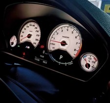 White Silica Gauge Face Dial Set For BMW M3 F80 M4 F82 Cluster KMH MPH picture