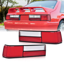 Pair Set Taillights Taillamps Lens Fit for 87-93 Ford Mustang Fox Body LX Style picture