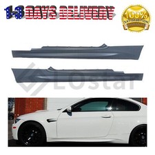 Pair(2) Side Skirts Extension Panels For 2007-2013 BMW E92 E93 3-Series M3 Style picture