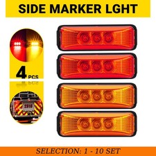 4-40X Amber / Red LED Clearance Lights Waterproof Universal for Truck Trailer RV picture