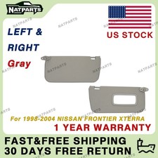 Pair Gray Sun Visor for Nissan Frontier Xterra 1998-2004 964017Z823 964007Z823 picture
