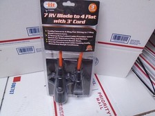 ITT 7 RV BLADE TO 4 FLAT WITH 3' CORD EASILY CONVERST 4WAY FLAT WIRING BRAND NEW picture