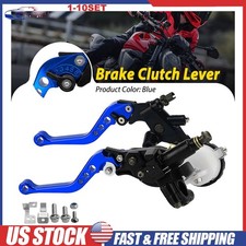 Universal 7/8in Motorcycle Clutch Brake Lever Set Blue Aluminum 22mm Front 2-20X picture