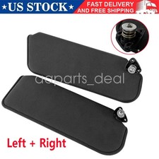 Fits 1993-02 Camaro Firebird Black Sun Visor Pair Left&Right Without Mirrors US picture