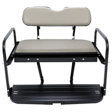 For Yamaha G14 G16 G19 G22 Golf Cart Rear Back Seat Kit Flip Folding Gray picture