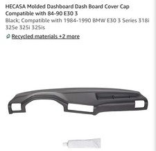 Molded Dashboard Cover Cap. Black. BMW E30 3. 1984-1990. New Open Box. 21-325LL picture
