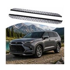 2X Silver Side Steps Nerf Bars Running Board For Grand Highlander 2024-2026 picture