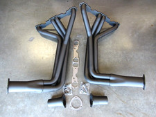 1955-1957 Tri Five Belair SBC Chevy 283-400ci Fender well Headers Black H60105BK picture