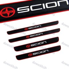 For SCION Black Rubber Car Door Scuff Sill Cover Panel Step Protector 4PCS NEW picture