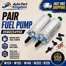 Fits Mercedes Pair Fuel Pump W124 W126 W140 W202 R129 C124 C126 0580254950 D0003 picture