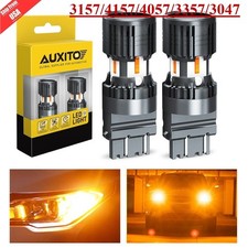 AUXITO 4157 3157 8-LED Turn Signal Light Bulbs CANBUS Anti Hyper Flash Amber US picture