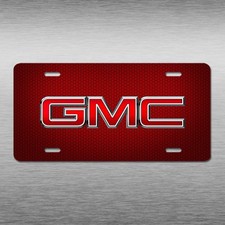 GMC Vehicle Art Novelty License Plate Red SIERRA ACADIA YUKON Car Auto Tag picture