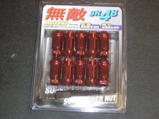 Muteki SR48 Extended Open Ended Forge Steel Lug Set 20pc w/key. Red 12x1.25 picture