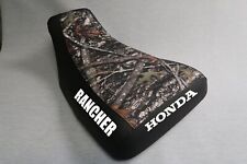 Honda Rancher 350 Seat Cover Fits 2001 To 2006 Camo Top Logo Seat Cover picture