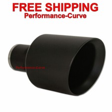 Black SS Exhaust Tip Double Wall 2.5