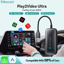 2026 Ottocast Play2VideoUltra Aibox Wireless Carplay Adapter USB YT+Disney+TK US picture