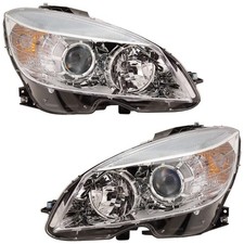 Halogen Headlight Set For 2008-11 Mercedes Benz C300 Models w/o Premium Package picture
