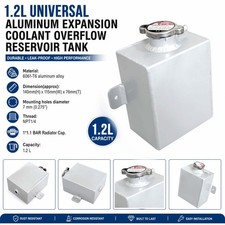 ✅1.2L Universal Aluminum Expansion Coolant Overflow Reservoir Tank Bottle New picture