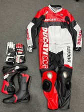 New  Motorbike motorcycle Leather Racing Suit 100% cowhide glove and boot  picture