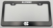 Custom Laser Engraved Black License Plate Frame  North Carolina Tar Heels Alumni picture