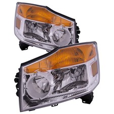 Headlights CAPA Certified Left And Right Pair For 2008-2015 Nissan Armada picture