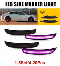 1-5Set Front Rear Fender LED Side Marker Light Smoked For 2015-22 Dodge Charger picture
