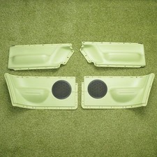 98-10 VW Beetle Turbo Coupe Door Panel Insert Leather Green Set Front Rear 4 picture
