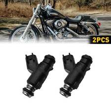 Black Fuel Injectors 27709-06A For 2007-2015 Harley-Davidson Fat Boy FLSTF EXC picture