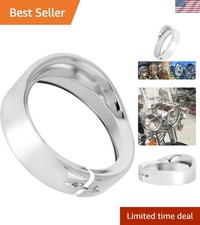Elegant Chrome Visor Trim Ring for 7-Inch Harley Headlights - Easy Installation picture