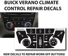 2012-2015 Buick Verano Climate Control Black Button Repair Decal Sticker Set picture
