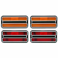 New Front & Rear Deluxe Side Marker Light Set W/ Trim For 68-72 Chevrolet C10 picture
