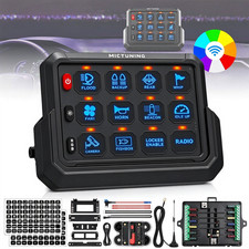 MICTUNING 12v Wireless 12 Gang Switch Panel LED Light System For Jeep Wrangler picture