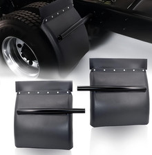 Pair 24'' x 24'' Quarter Fenders Black Poly for Volvo VNL Peterbilt Semi Trucks picture