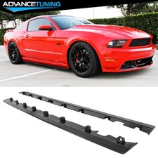 Fits 10-14 Ford Mustang Bottom Line Style PU Side Skirts Rocker Panel Unpainted picture