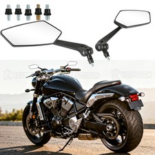 Pair 8mm 10mm Motorcycle Rear View Mirror For Yamaha Vmax 500 600 700 1200 1700 picture