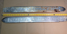 Matching Pair Vintage General Motors Truck Side Hood Emblems Trim OEM 30