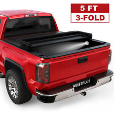 Tri-Fold 5FT Truck Bed Tonneau Cover For 2015-2024 Chevy Colorado GMC Canyon picture
