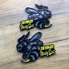 Hornet Badges Emblem BEE Eye for 392 Nasty Scat Fender Angry Agressive Gray picture