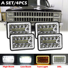 4pcs 4x6 inch LED Headlights HI-LO Combo Beam Lamp For Chevy C10 K10 Blazer Ford picture