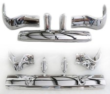 1956 Chevy Chevrolet PAIR Front + Rear Bumpers 10 pcs NEW picture