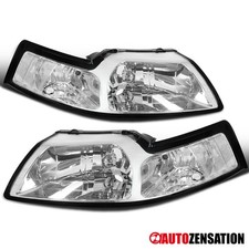Fit 1999-2004 Ford Mustang GT SVT Cobra Headlights Lamps Assembly Left+Right picture