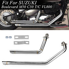 For Suzuki Boulevard M50 C50 T/C VL800 Shortshots Staggered Exhaust Pipes System picture