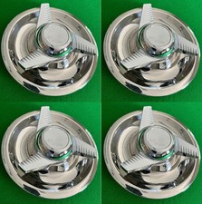 New 4psc.Chevy GM 3 Bar Spinners Rally Wheel Center Hub Cap Rim 5 Lug Nut Covers picture