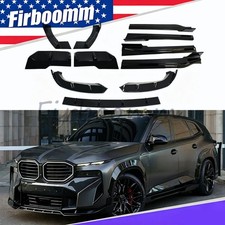 Gloss Black Fits BMW XM G09 2023-2026 Front and Rear Side lips Body Kit Spoiler picture
